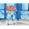 Load image into Gallery viewer, Greeting Card | Girl with Flowers