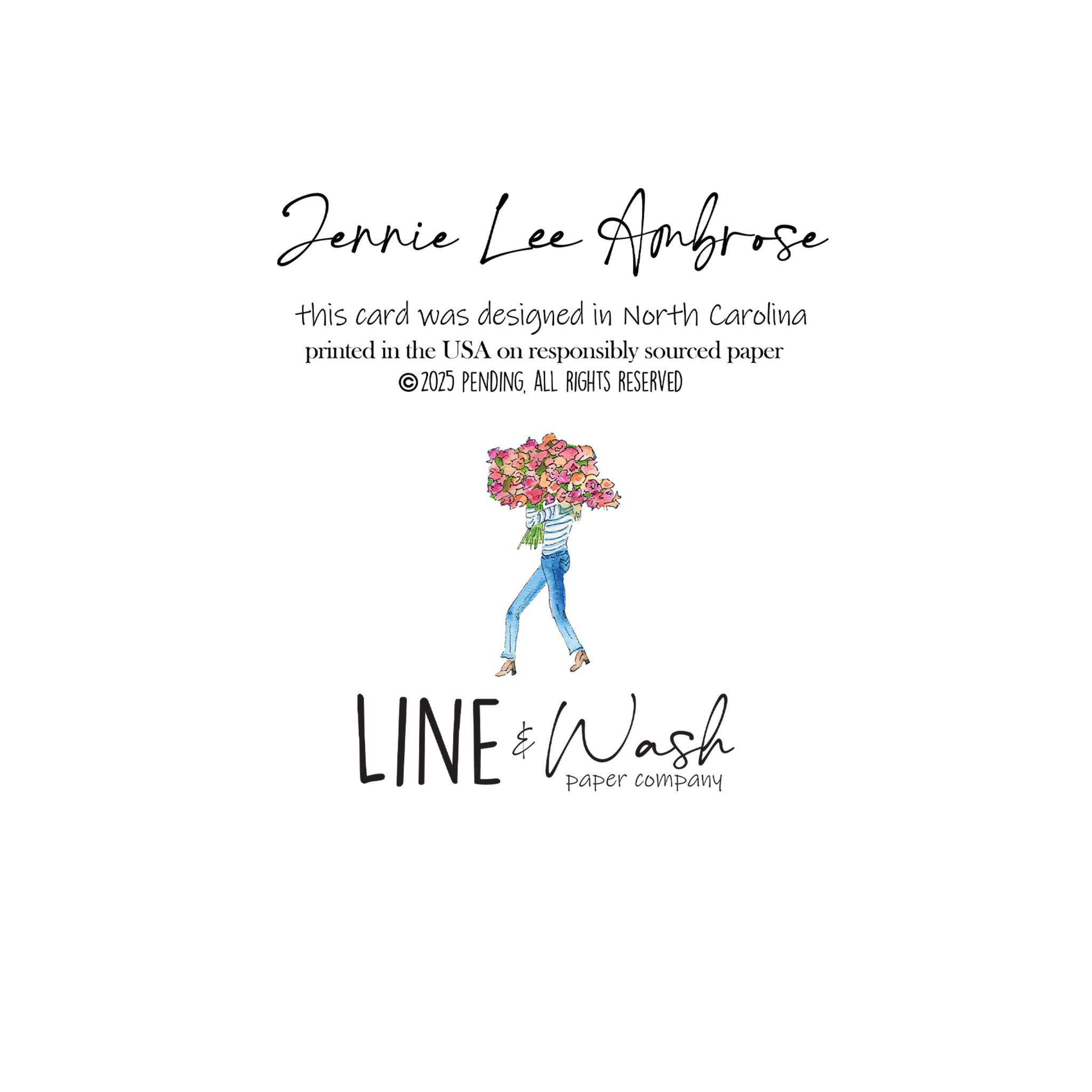 Greeting Card | Girl with Flowers