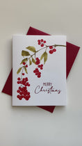 Load and play video in Gallery viewer, Christmas Card | Holly & Berries
