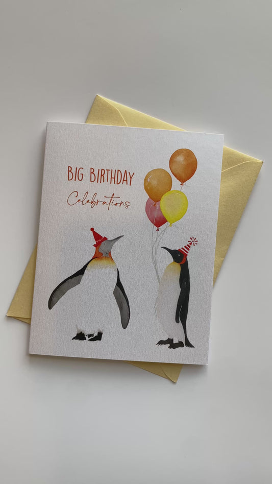 Birthday Card | Penguins