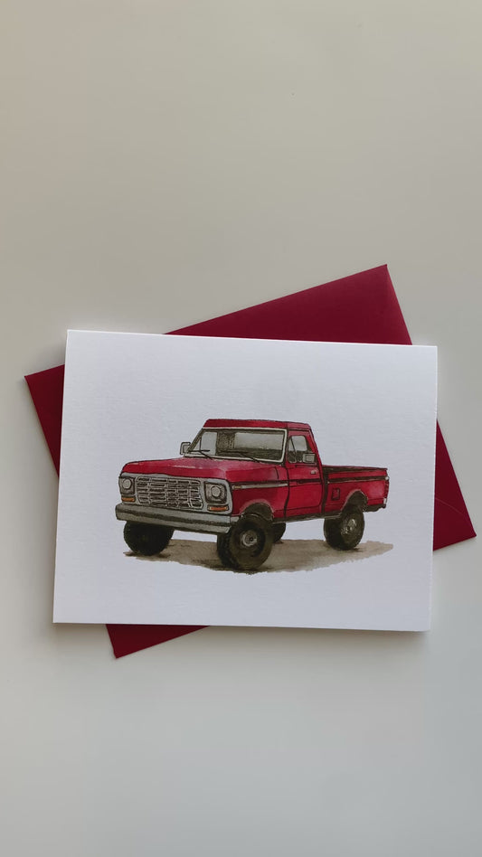 Greeting Card | Red Truck